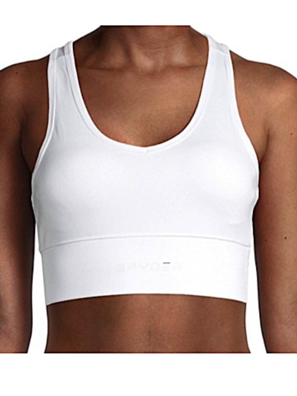 Spyder Active Pullover Racerback White Sports Bra--EUC--XL - Picture 1 of 9